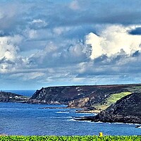 Buy canvas prints of Captivating Cape Cornwall Vista by keith sutton