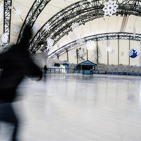 Buy canvas prints of the ice skater by keith sutton