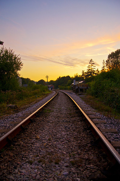 rail sunset Picture Board by keith sutton
