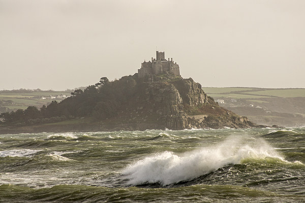  stormy sea at the mount Picture Board by keith sutton