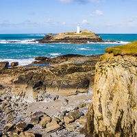 Buy canvas prints of   Godrevy island by keith sutton