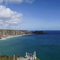 Buy canvas prints of  porthcurno by keith sutton