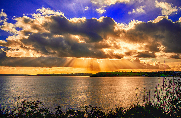 golden rays over falmouth bay  Picture Board by keith sutton