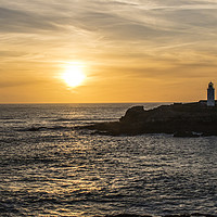 Buy canvas prints of godrevy sunset by keith sutton