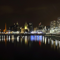 Buy canvas prints of Liverpool Night Light by Dave Cullen