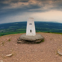 Buy canvas prints of Wrekin trig point panorama by Paul Fisher