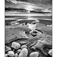 Buy canvas prints of Pebble beach by Andrew Richards