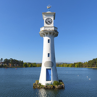 Buy canvas prints of Roath Park Lighthouse monument by Andrew Richards