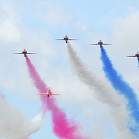Buy canvas prints of  Red Arrows by Andrew Richards