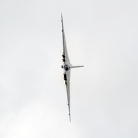Buy canvas prints of Avro Vulcan during her diaply at RNAS Yeovilton by Andrew Richards