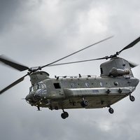 Buy canvas prints of  RAF Chinook helicopter by Andrew Richards