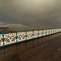 Buy canvas prints of Rainbow on the horizon by Andrew Richards