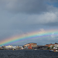 Buy canvas prints of Cardiff Bay Rainbow by Andrew Richards