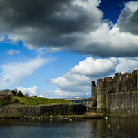 Buy canvas prints of Caerphilly Castle by Andrew Richards