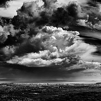 Buy canvas prints of A storm over Cardiff by Andrew Richards