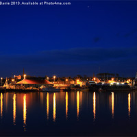 Buy canvas prints of Arbroath Harbour at dusk by Campbell Barrie