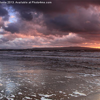 Buy canvas prints of Prestwick sunset by Campbell Barrie