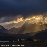 Buy canvas prints of Loch Ossian sunrise by Campbell Barrie