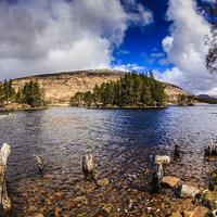 Buy canvas prints of The old steamboat pier, Loch Ossian by Campbell Barrie