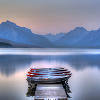 Buy canvas prints of  Lake McDonald by Glenn Barclay