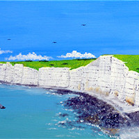Buy canvas prints of Sunny Day at Birling Gap by Roger Stevens