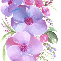 Buy canvas prints of Lilac Bouquet by Penelope Hellyer