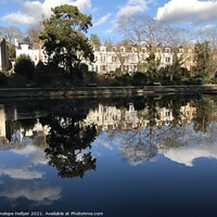 Buy canvas prints of Reflections at Alexandra Park Hastings by Penelope Hellyer
