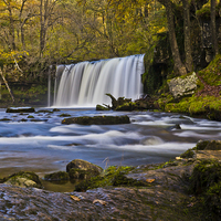 Buy canvas prints of Sgwd Ddwli Isaf by Hazel Powell