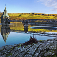 Buy canvas prints of Pontsticill Reservoir Panorama by Hazel Powell