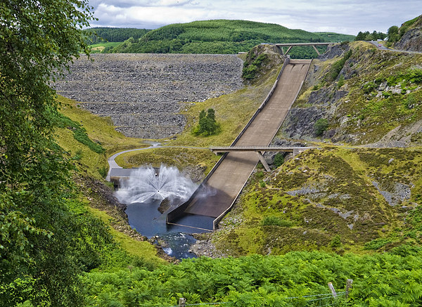 Llyn Brianne Dam and Spillway Picture Board by Hazel Powell