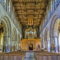 Buy canvas prints of  Inside St Davids Cathedral by Hazel Powell