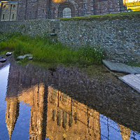 Buy canvas prints of  St Davids Cathedral Reflections by Hazel Powell