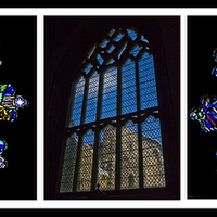 Buy canvas prints of  Through the windows of St Davids Cathedral by Hazel Powell