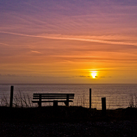 Buy canvas prints of  Sunset at Southerndown by Hazel Powell
