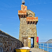 Buy canvas prints of Rhenish Tower, Lynmouth Pier by Hazel Powell