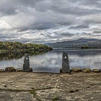 Buy canvas prints of Trawsfynydd Lake, Gwynedd & Power Station by Hazel Powell