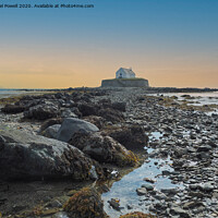 Buy canvas prints of St Cwyfan's Church, Anglesey by Hazel Powell