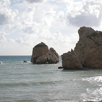 Buy canvas prints of Aphrodite's Rock Cyprus by Marilyn PARKER