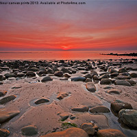 Buy canvas prints of seascape at Harlech by carl barbour canvas