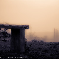 Buy canvas prints of Bench on Wasteland by Simon Underwood