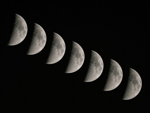 Crescent moon setting Picture Board by mark humpage