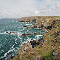 Buy canvas prints of Cornwall Coast and cliffs by mark humpage