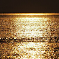 Buy canvas prints of Golden Sunset over water at Clevedon Somerset. by mark humpage