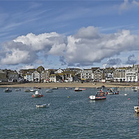 Buy canvas prints of St Ives, Cornwall panorama by mark humpage