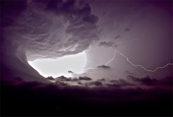 Lightning Thunderstorm Picture Board by mark humpage