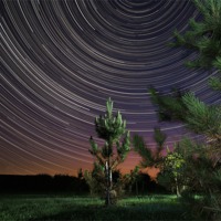 Buy canvas prints of Summer Startrail by mark humpage