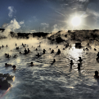 Buy canvas prints of Blue Lagoon Iceland by mark humpage