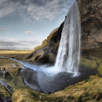 Buy canvas prints of Seljalandsfoss waterfall by mark humpage
