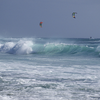 Buy canvas prints of Kite surfing  by mark humpage