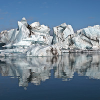 Buy canvas prints of Iceland Iceberg reflections  by mark humpage